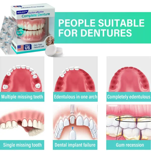 ✅ Proudly made and shipped from Canada|NESLEMY Suction-fit Complete Denture 🦷🍎🍏