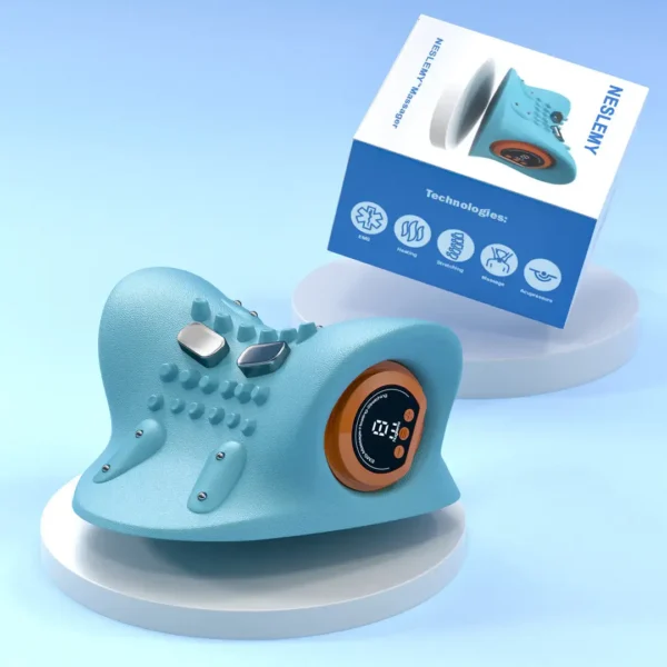 NESLEMY™ Thermal Pulse Neck & Shoulder Massager – Deep Tissue Pain Relief with Heat & EMS Technology