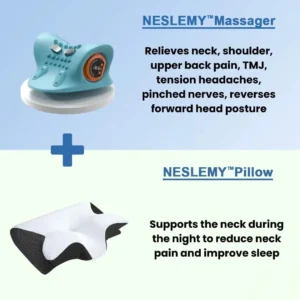 NESLEMY™ Thermal Pulse Neck & Shoulder Massager – Deep Tissue Pain Relief with Heat & EMS Technology