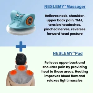 NESLEMY™ Thermal Pulse Neck & Shoulder Massager – Deep Tissue Pain Relief with Heat & EMS Technology