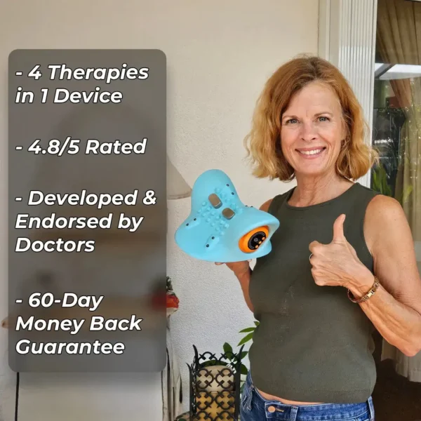 NESLEMY™ Thermal Pulse Neck & Shoulder Massager – Deep Tissue Pain Relief with Heat & EMS Technology