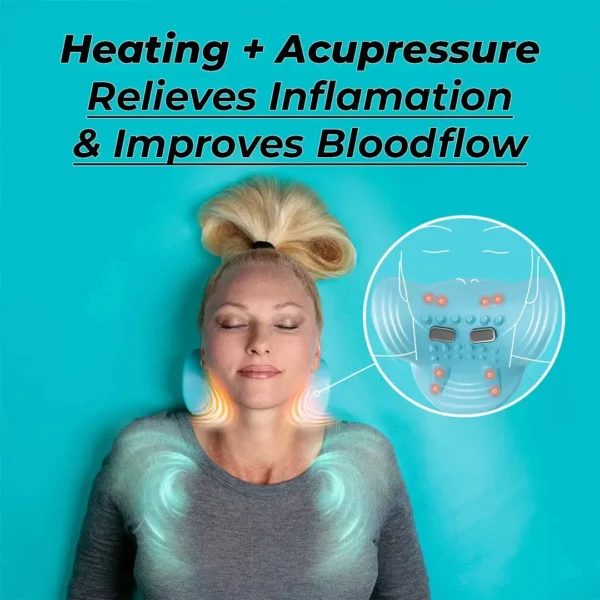 NESLEMY™ Thermal Pulse Neck & Shoulder Massager – Deep Tissue Pain Relief with Heat & EMS Technology