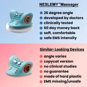 NESLEMY™ Thermal Pulse Neck & Shoulder Massager – Deep Tissue Pain Relief with Heat & EMS Technology