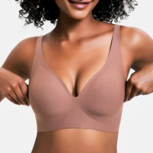 ❤️NESLEMY Wireless Womens Comfortable Wireless Bras Push Up Bralettes Seamless Tshirts Bras Deep V Everyday Bras